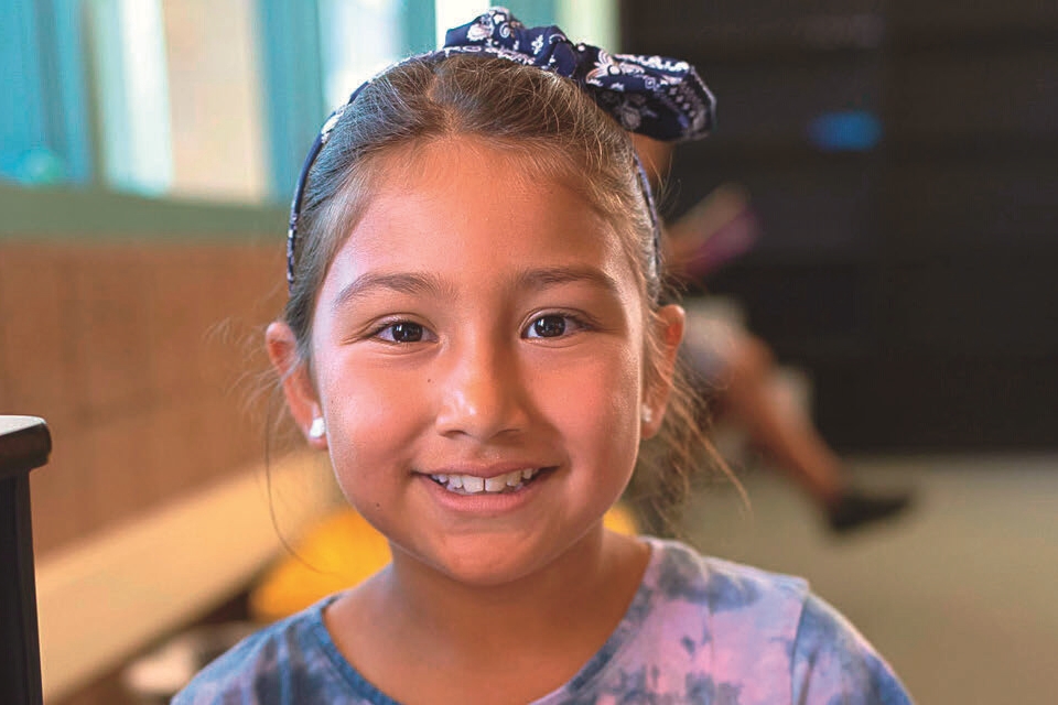 Young girl smiling